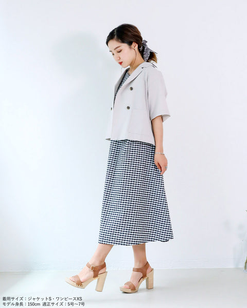 画像をギャラリービューアに読み込む, ハーフスリーブクロップドジャケット【277】