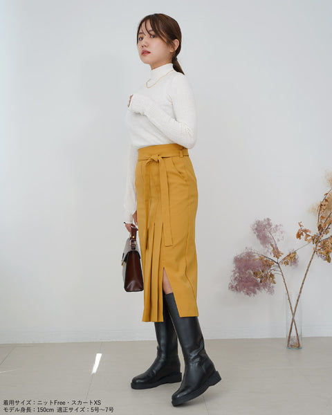 画像をギャラリービューアに読み込む, サイドプリーツストレートスカート【324】