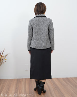 丸襟ツイードジャケット【381】