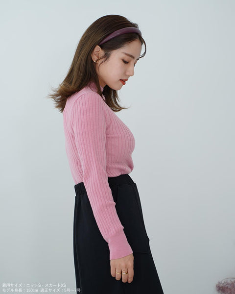 画像をギャラリービューアに読み込む, ワイドリブボトルネックニット【338】