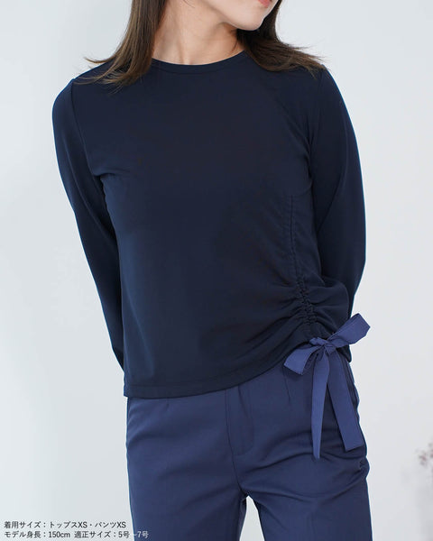 画像をギャラリービューアに読み込む, ドロストリボン綺麗めトップス【323】