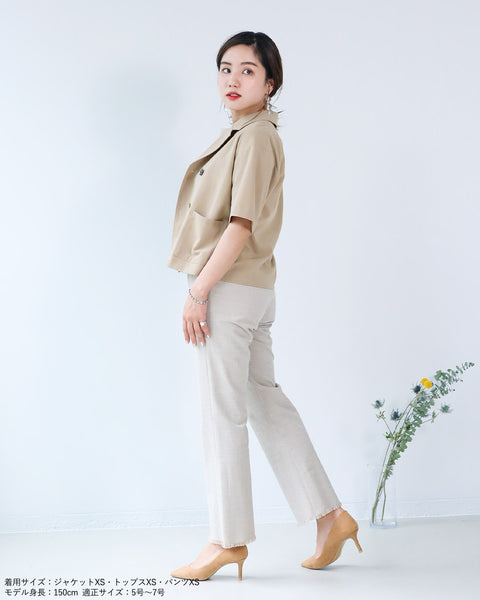 画像をギャラリービューアに読み込む, ハーフスリーブクロップドジャケット【277】