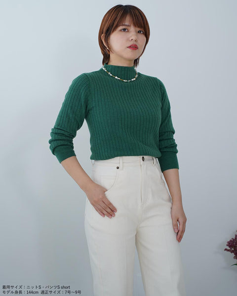 画像をギャラリービューアに読み込む, ワイドリブボトルネックニット【338】