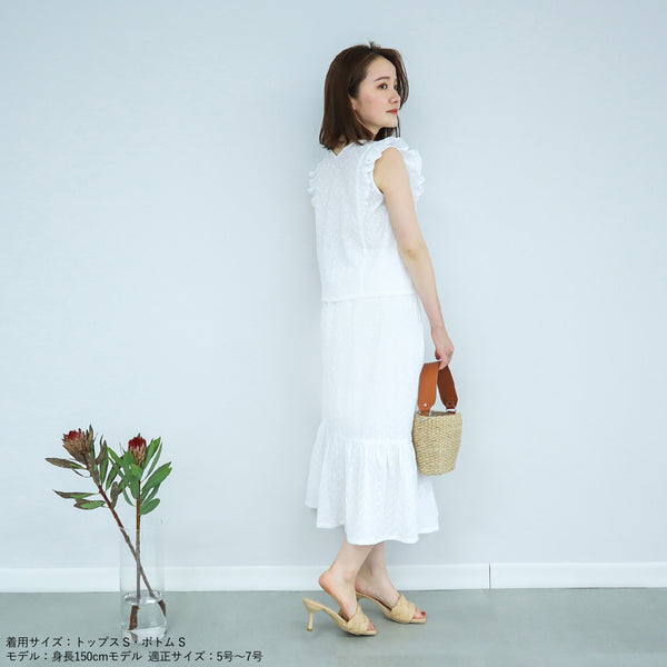 画像をギャラリービューアに読み込む, コットンレースマーメイドスカート【セットアップ可能】【117】