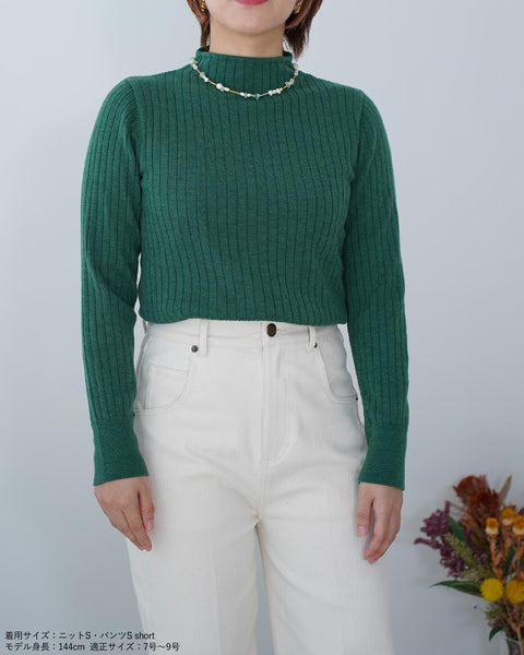 画像をギャラリービューアに読み込む, ワイドリブボトルネックニット【338】