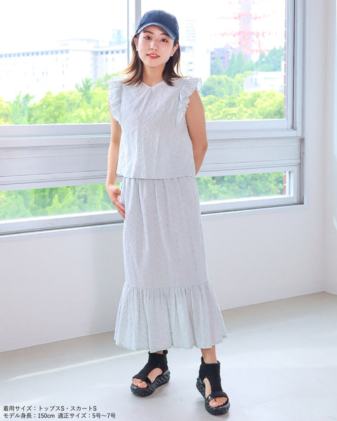 画像をギャラリービューアに読み込む, 前後2wayコットンレーストップス【セットアップ可能】【109】