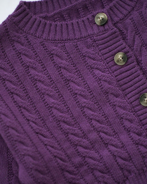 画像をギャラリービューアに読み込む, クロップドケーブルニットカーディガン【354】