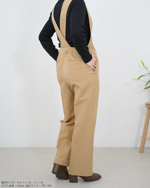 ウォッシャブルクロスサロペットパンツ【410】