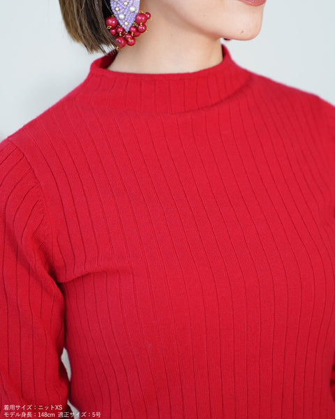 画像をギャラリービューアに読み込む, ワイドリブボトルネックニット【338】