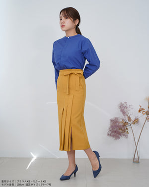 サイドプリーツストレートスカート【324】