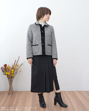 丸襟ツイードジャケット【381】