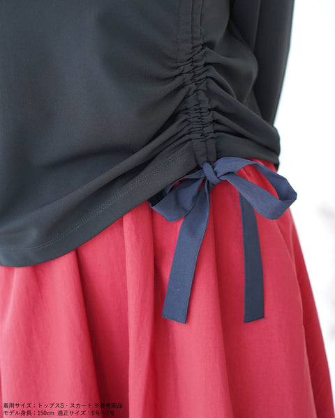 画像をギャラリービューアに読み込む, ドロストリボン綺麗めトップス【323】