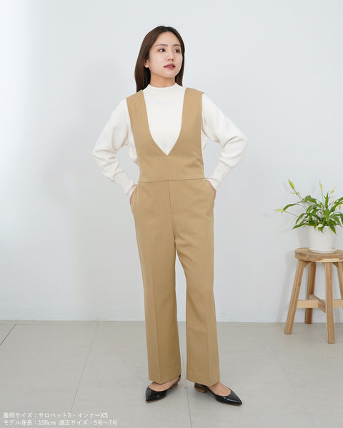 画像をギャラリービューアに読み込む, ウォッシャブルクロスサロペットパンツ【410】