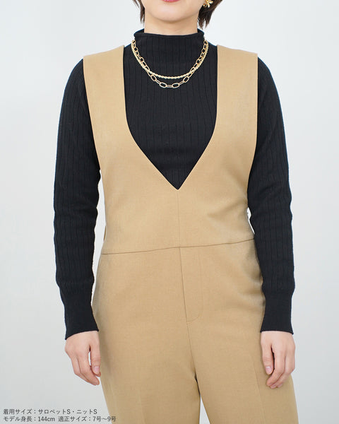 画像をギャラリービューアに読み込む, ウォッシャブルクロスサロペットパンツ【410】