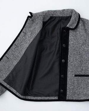 丸襟ツイードジャケット【381】