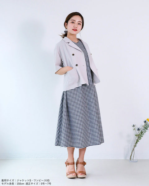 画像をギャラリービューアに読み込む, ハーフスリーブクロップドジャケット【277】