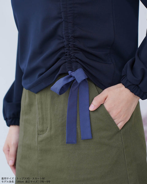 画像をギャラリービューアに読み込む, ドロストリボン綺麗めトップス【323】