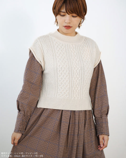 画像をギャラリービューアに読み込む, チェックタックギャザーワンピース【330】