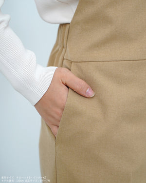 ウォッシャブルクロスサロペットパンツ【410】