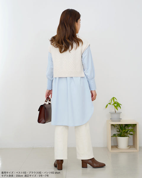 画像をギャラリービューアに読み込む, 柄あみニットベスト【342】