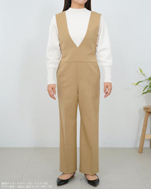 ウォッシャブルクロスサロペットパンツ【410】