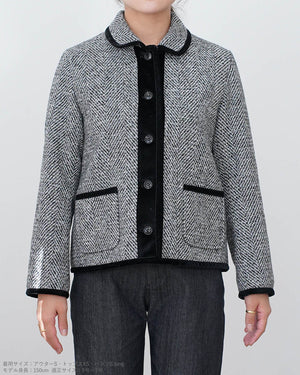 丸襟ツイードジャケット【381】
