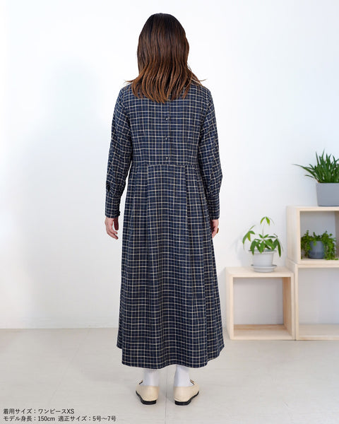 画像をギャラリービューアに読み込む, チェックタックギャザーワンピース【330】