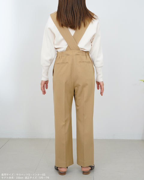 画像をギャラリービューアに読み込む, ウォッシャブルクロスサロペットパンツ【410】