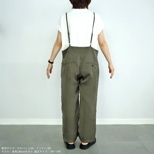画像をギャラリービューアに読み込む, マットサテンサロペットパンツ【094】