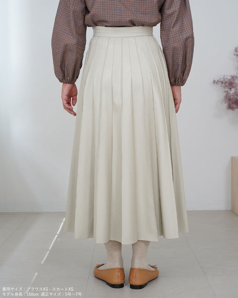 画像をギャラリービューアに読み込む, フェイクレザープリーツライクスカート【361】