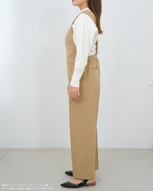 ウォッシャブルクロスサロペットパンツ【410】