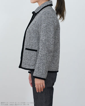 丸襟ツイードジャケット【381】