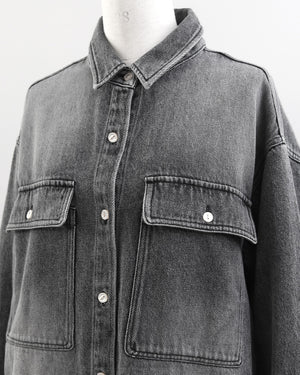 ウォッシュドデニムシャツ【817】