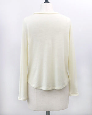 ウールクルーネックカットソー【832】