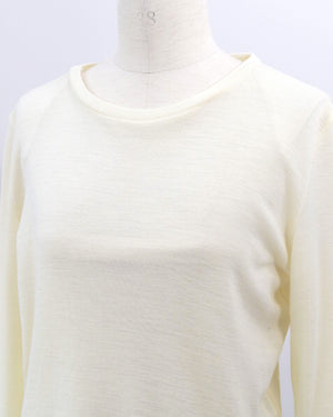 ウールクルーネックカットソー【832】