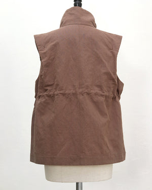 《4/5(日)23:59までSET割》リネンコットンサファリベスト(セットアップ可能)【860】