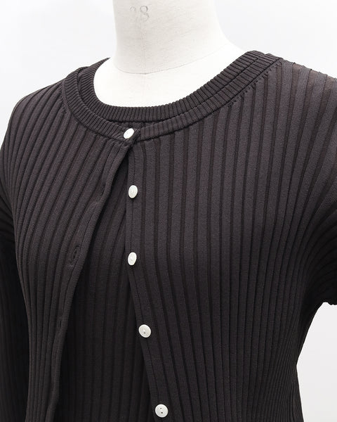 画像をギャラリービューアに読み込む, リブアンサンブルニット【855】
