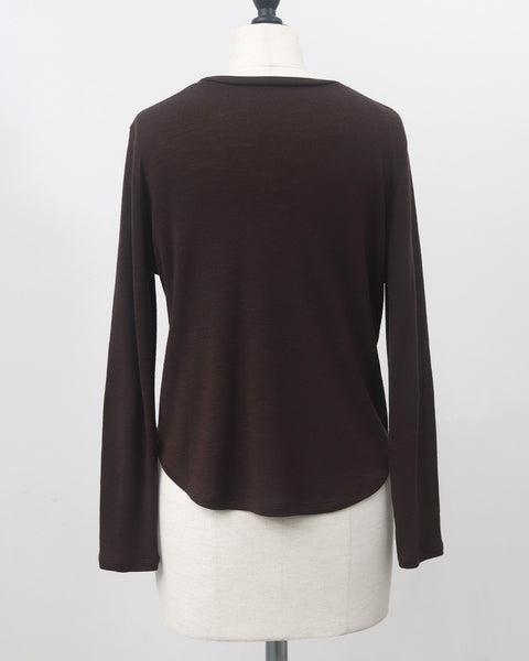 画像をギャラリービューアに読み込む, ウールクルーネックカットソー【832】
