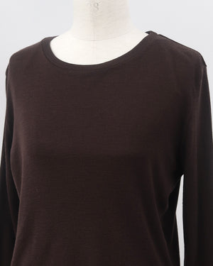 ウールクルーネックカットソー【832】