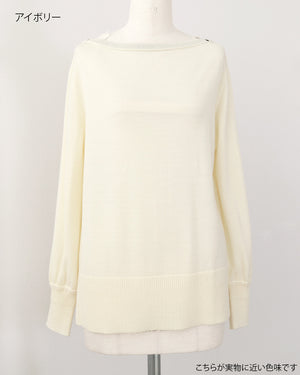 低身長向けトップス/低身長用/小柄ワトップス/小柄用/147㎝/SSサイス/XSサイズ/インナー/クルーニット/低身長/ウール/ウールインナー/カーデ風ストール付き/デザインニット/ボートネックニット/ボートネック/ウール100%