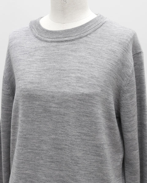 画像をギャラリービューアに読み込む, カーデ風ストール付きクルーネックウールニット(セットアップ可能)【846】
