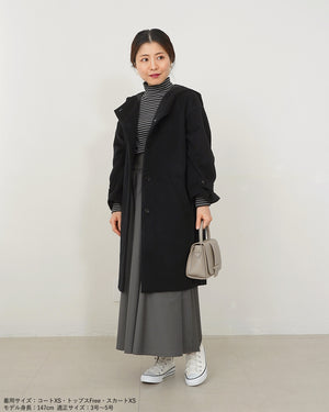 リラックスフードウールコート（Japan Fabric）【559】