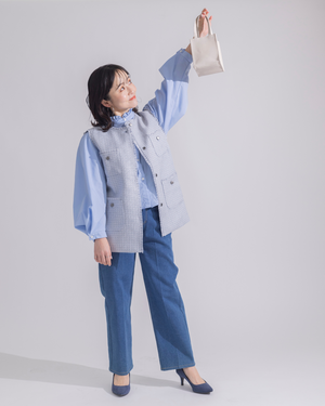 147_ichi_yon_nana】ハイウエストセンタープレスデニム|低身長さん 147_ichi_yon_nana】ハイウエストセンタープレスデニム|低身長さん