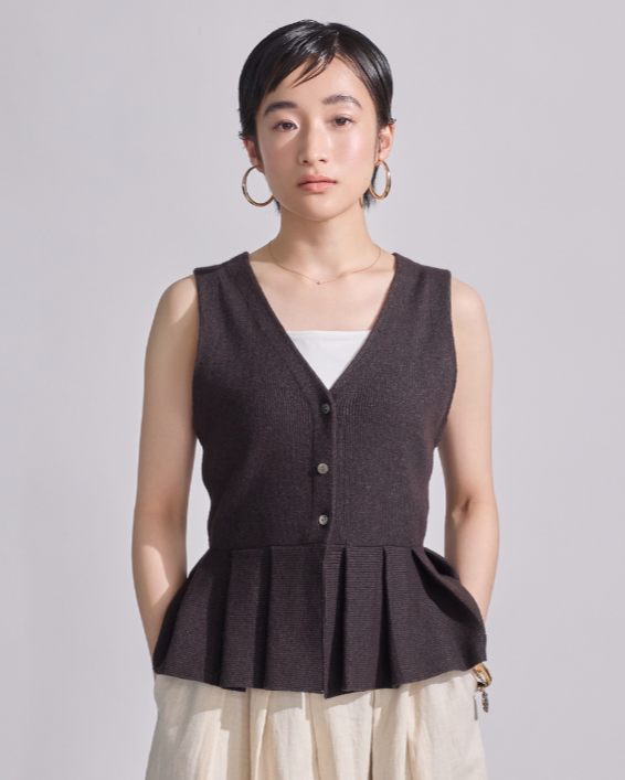 147イチヨンナナ ichiyonnanaフリルニットベスト Knit – 147_ichi_yon_nana
