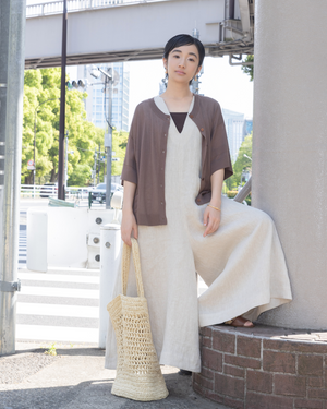 低身長パンツ/低身長用ボトム/ボトム/リネンオーバーオール/小柄用/XSサイズ/SSサイズ/147㎝/低身長ブランド/低身長ハイウエストパンツ/オールインワン/リネンオールインワン/小柄オールインワン