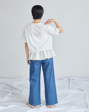 低身長用Tシャツ/小柄用/低身長/Tシャツ/低身長ブランド/小柄ブランド/小柄TOPS/ビスチェセットトップス/マルチway/ チュールビスチェ