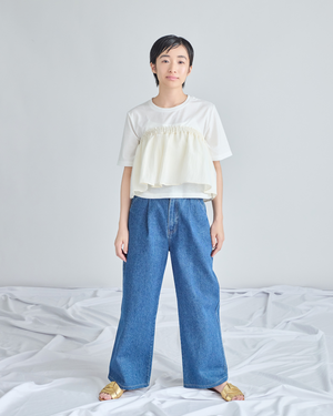 低身長用Tシャツ/小柄用/低身長/Tシャツ/低身長ブランド/小柄ブランド/小柄TOPS/ビスチェセットトップス/マルチway/ チュールビスチェ