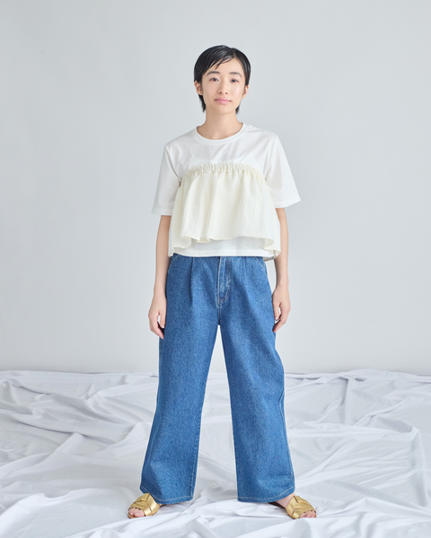 画像をギャラリービューアに読み込む, 低身長用Tシャツ/小柄用/低身長/Tシャツ/低身長ブランド/小柄ブランド/小柄TOPS/ビスチェセットトップス/マルチway/ チュールビスチェ
