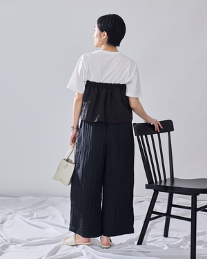 低身長用Tシャツ/小柄用/低身長/Tシャツ/低身長ブランド/小柄ブランド/小柄TOPS/ビスチェセットトップス/マルチway/ チュールビスチェ