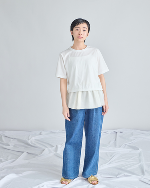 低身長用Tシャツ/小柄用/低身長/Tシャツ/低身長ブランド/小柄ブランド/小柄TOPS/ビスチェセットトップス/マルチway/ チュールビスチェ